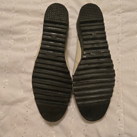 Arche French Leather Slingback Wedge Sandal Off White Peep Toe 90s Size 40 - Picture 10 of 12